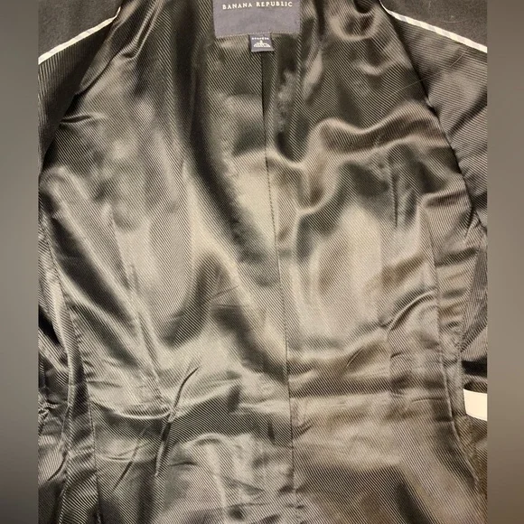 Banana Republic Black Women’s Wool Military Jacket Stretch NWOT Size 2! - Picture 8 of 10